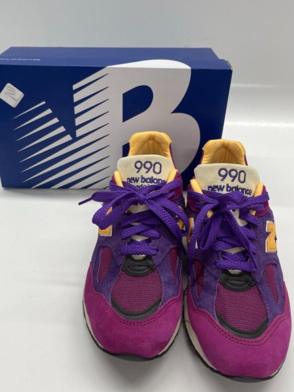2022 New Balance 990v2 Made in USA Teddy Santis Purple Yellow M990PY2 Size 8